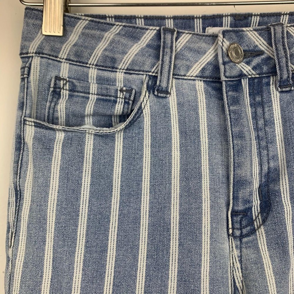 TILLYS 80's Faded Stripe Skinny Cropped‎ Jean Size 0 - Picture 4 of 10